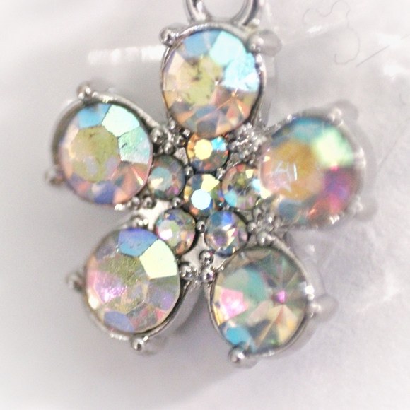 Dangly rainbow crystal Belly Button Ring - Picture 3 of 8